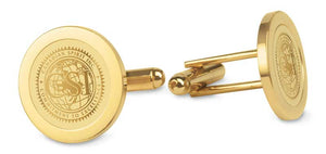 Gold Tone Medallion Cufflinks