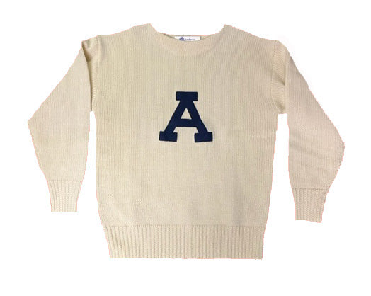 Andover Vintage Wool Boatneck Letter Sweater