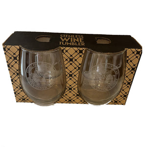 Phillips Academy Stemless Wine Glass Set of 2