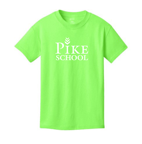 Pike School Youth Neon Green Tee