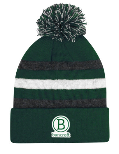 Bancroft Youth Striped Pom Knit Hat