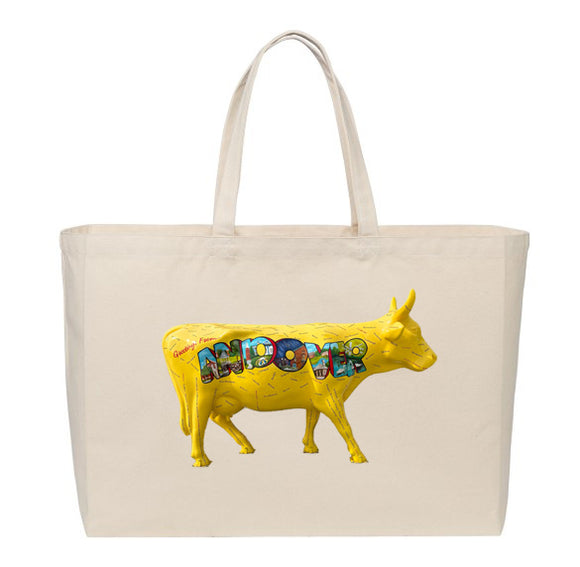 Yellow Cow Jumbo Canvas Tote Bag