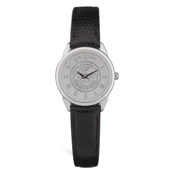 Ladies Silver Tone Medallion Wristwatch