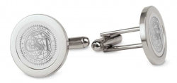 Silver Tone Medallion Cufflinks