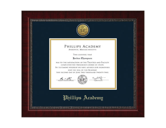 Gold Engraved Medallion Diploma Frame