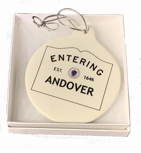 Entering Andover Porcelain Ornament