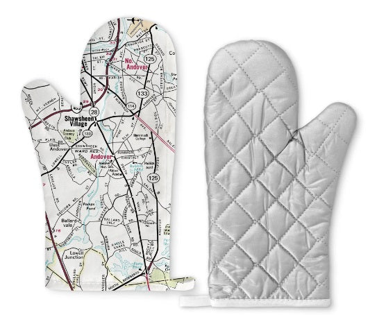 Andover Vintage Map Oven Mitt