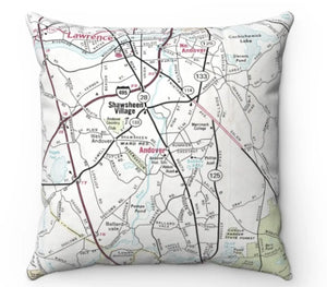 Andover Vintage Map Throw Pillow