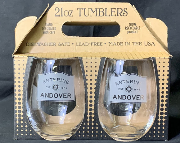 Entering Andover Stemless Wine Glass Set of 2