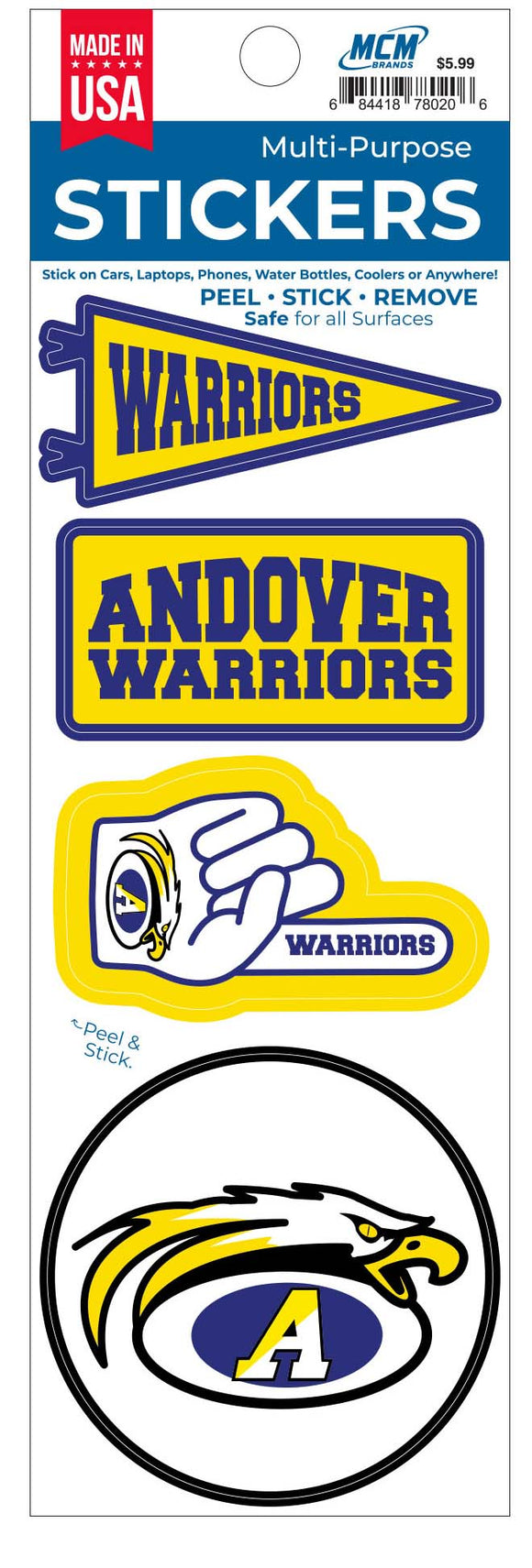 AHS Warriors Sticker Sheet